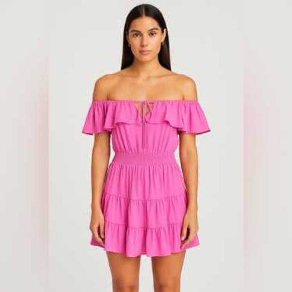 Amanda Uprichard Ruffle Mini Dress - Picture 1 of 7